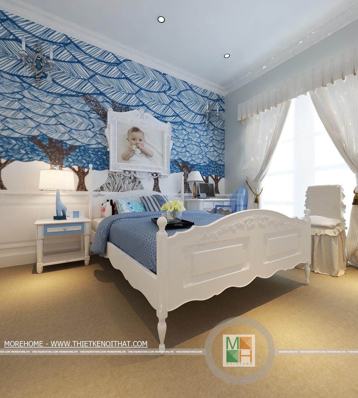 Thiết kế nội thất biệt thự Vinhomes Riverside tân cổ điển sang trọng- Khu biệt thự Hoa Lan HL0516